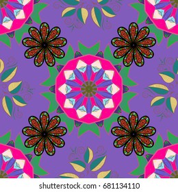Cute Floral pattern in the small flower. Vector illustration. Seamless floral pattern with nice doodles flowers. Beautiful fabric pattern.