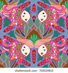 Cute Floral pattern in the small flower. Flowers on colorful background.