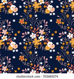 Cute floral pattern in the small flower. Seamless vector texture for fashion prints, wrapping, textile, paper, wallpaper.