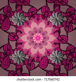 Cute Floral pattern in the small flower. Seamless Tony fabric pattern. Fashionable fabric pattern. Vector illustration.