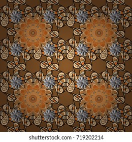 Cute Floral pattern in the small flower. Vector illustration. Seamless Tony fabric pattern. Fashionable fabric pattern.