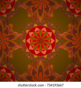 Cute Floral pattern in the small flower. Vector illustration. Seamless floral pattern with nice doodles flowers. Beautiful fabric pattern.