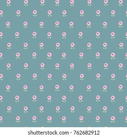 Cute floral pattern in a small flower. The motives are scattered randomly. Seamless vector texture. Elegant template for fashion prints. Printing with very small flowers of roses.