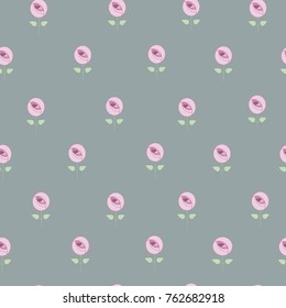 Cute floral pattern in a small flower. The motives are scattered randomly. Seamless vector texture. Elegant template for fashion prints. Printing with very small flowers of roses.