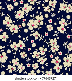 Cute Floral pattern in the small flower. "Ditsy print". Motifs scattered random. Seamless vector texture. Elegant template for fashion prints. 