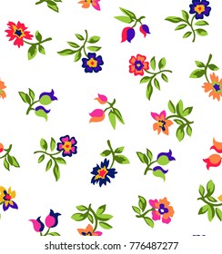 Cute Floral pattern in the small flower. "Ditsy print". Motifs scattered random. Seamless vector texture. Elegant template for fashion prints. 