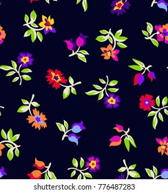 Cute Floral pattern in the small flower. "Ditsy print". Motifs scattered random. Seamless vector texture. Elegant template for fashion prints. 