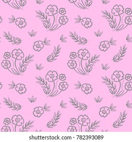 Cute Floral pattern in the small flower. Vector seamless background