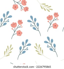 Cute Floral pattern in the small flower.Ditsy print.Seamless vector texture. Elegant template for fashion prints. Printing with very small pink flowers.White background.Posters for the spring holiday.