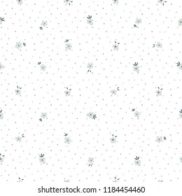 Cute Floral pattern of small flowers.