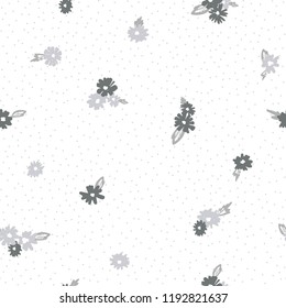 Cute Floral pattern of small flowers.