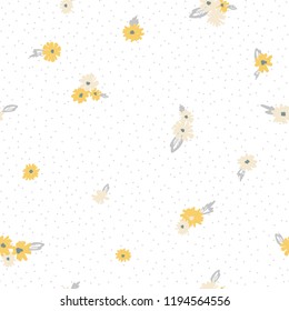 Cute Floral pattern of small flowers.