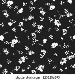 Cute Floral pattern of small flowers.