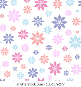 Cute Floral pattern of small flowers. "Ditsy print". Seamless vector texture. Elegant template for fashion prints. Flowers on white background. EPS 10
