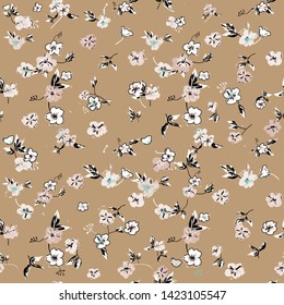 Cute Floral pattern of small flowers. - Vector 