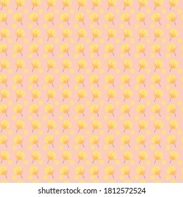 Cute Blumenmuster von kleinen Blumen. Vektor Blumenmuster im Doodle-Stil mit Blumen und Blättern. Ruhig, floraler Frühlingshintergrund.