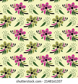 Patrón floral de flores pequeñas Hermosas y a la moda Impresiones de tela vectorial sin costura