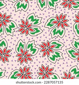 Cute Floral pattern of small flowers. Beautiful and trendy background