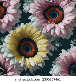 Cute floral pattern in the small flowers. Seamless vector texture. Elegant template for fashion prints. Printing with small pink and yellow flowers. White background