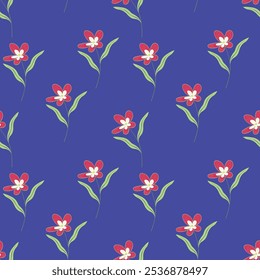 Cute floral pattern in small flowers. Small colorful flowers. Gold beige background. Delicate ditsy print. Floral seamless background. Elegant template for fashion prints. Stock pattern