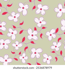 Cute floral pattern in small flowers. Small colorful flowers. Gold beige background. Delicate ditsy print. Floral seamless background. Elegant template for fashion prints. Stock pattern