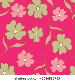 Cute floral pattern in small flowers. Small colorful flowers. Gold beige background. Delicate ditsy print. Floral seamless background. Elegant template for fashion prints. Stock pattern.