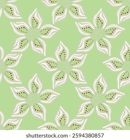 Cute floral pattern in the small flowers. Seamless vector texture. Elegant template for fashion prints. Printing with small orange and pink flowers. Ivory background.
