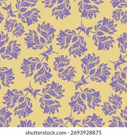 Lindo patrón floral en Pequeñas flores. Pequeñas flores de colores. Fondo beige dorado. Delicada impresión sucia. Fondo floral sin fisuras. Elegante Plantilla para estampados de moda. Patrón de stock
