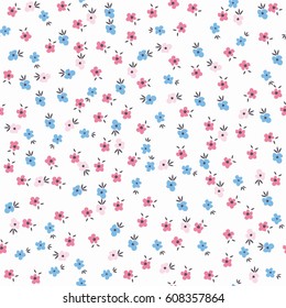 Cute Floral pattern of small flowers. 