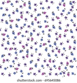 Cute Floral pattern of small flowers.