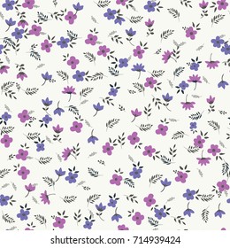 Cute Floral pattern of small flowers.