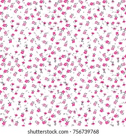 Cute Floral pattern of small flowers.