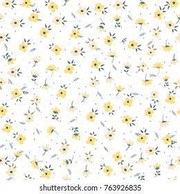 Cute Floral pattern of small flowers.