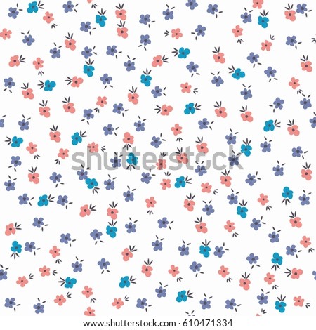 Cute Floral pattern of small flowers. 