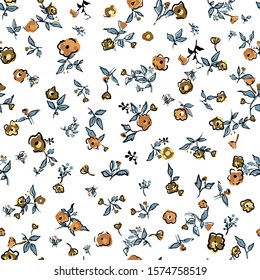 Cute Floral pattern of small flowers.Floral seamless background