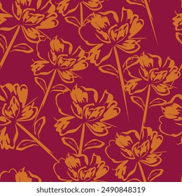 Nettes Blumenmuster in den kleinen sanften Blüten. Nahtlose Textur der Vektorgrafik. Ditsy Vorlage für Modedrucke. Abbildung mit kleinen rosa Blüten