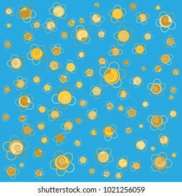 Cute floral pattern, suitable for wallpaper or textile. Vector illustration eps10.