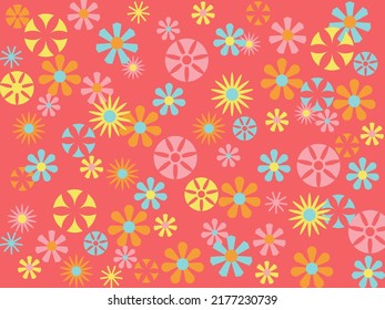 cute floral pattern  in warm colors