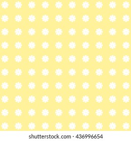 Cute floral pattern in yellow and white tones.