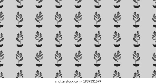 Cute floral, plant vector seamless pattern. Elegant template for fashion prints, fabric, textile, wallpaper, wall art, invitation, packaging. Ready to use