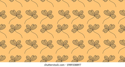Cute floral, plant vector seamless pattern. Elegant template for fashion prints, fabric, textile, wallpaper, wall art, invitation, packaging. Ready to use