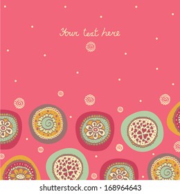 Cute floral postcard.