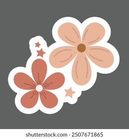 Cute floral printable stickers png, inspirational sticker png, print and cut sticker, cricut stickers, packaging sticker png, sticker design