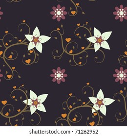Cute Floral Seamless Background