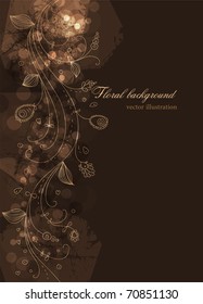Cute floral seamless background with abstract hand drawn flowers and leafs for design. eps 10
