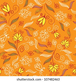 Cute floral seamless pattern