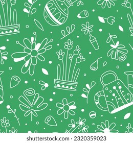 Cute floral seamless pattern background, textile, wallpaper, cover, banner, wrapping paper design hand drawn vector