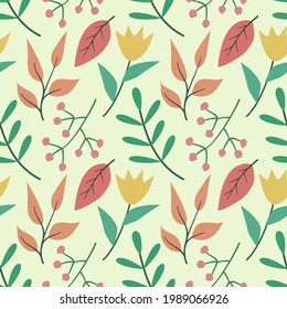 Fondo botánico de patrón sin costura floral. Patrón de tela, patrón de naturaleza, papel de pared, impresiones de tela, textil, textura, fondo.