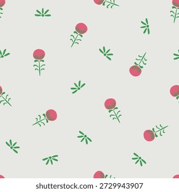 Nettes florales nahtloses Muster mit Gänseblümchen und Blättern. Wildblumenvektorgrafik im Frühling oder Sommer. Elegante Vorlage für Stoff, Tapete, Schreibwaren, Verpackung, Karte und Telefonhüllen.