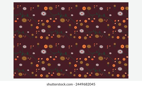 cute floral seamless pattern design 